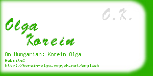 olga korein business card
